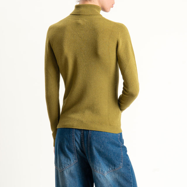 Dixie-Maglia collo alto elasticizzata - olio