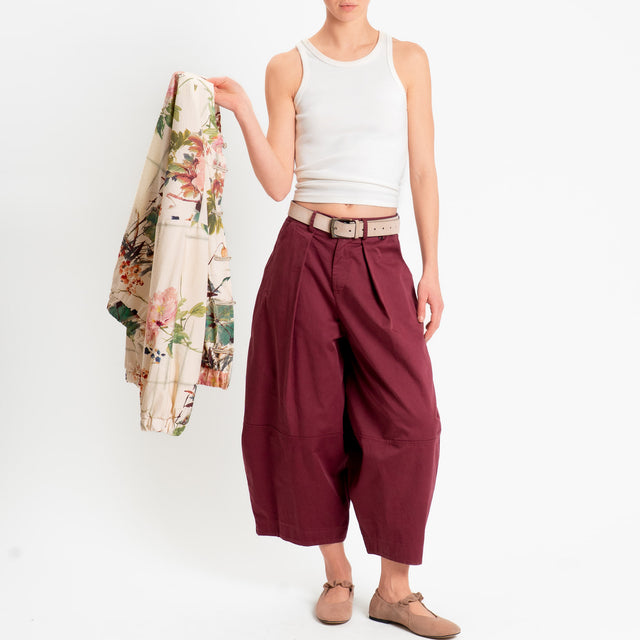 Dixie-Pantalone baggy barrel - Bordeaux