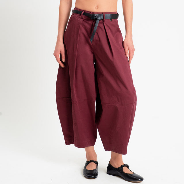 Dixie-Pantalone baggy barrel - Bordeaux
