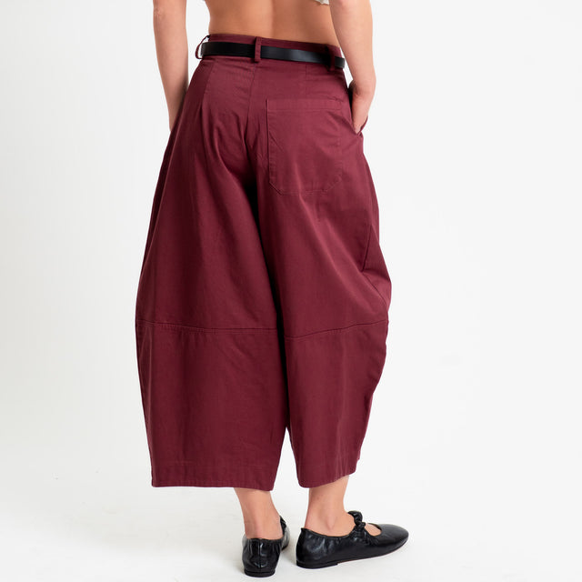 Dixie-Pantalone baggy barrel - Bordeaux