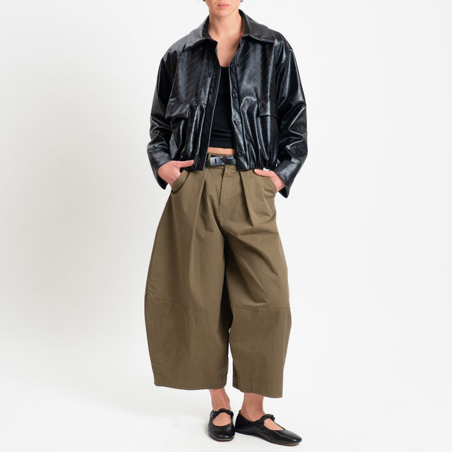 Dixie-Pantalone balloon cropped fit - militare