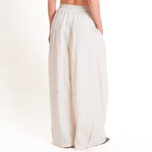 Dixie-Pantalone lyocell con coulisse - burro