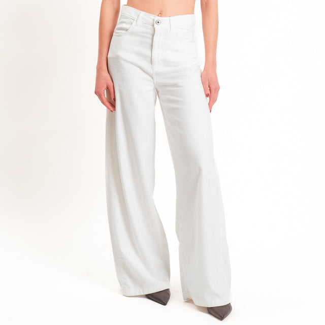 Dixie-Jeans wide leg tela slegata light - bianco