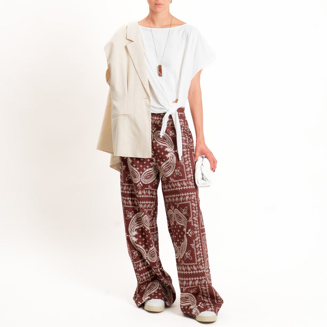 Dixie-Pantalone fantasia bandana - Bordeaux