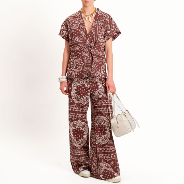 Dixie-Pantalone fantasia bandana - Bordeaux