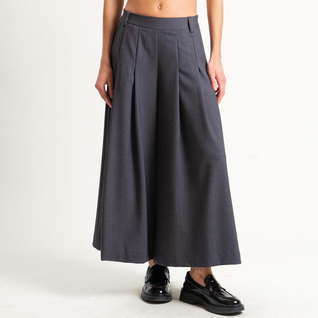 Dixie-Pantalone elastico dietro con pinces - antracite