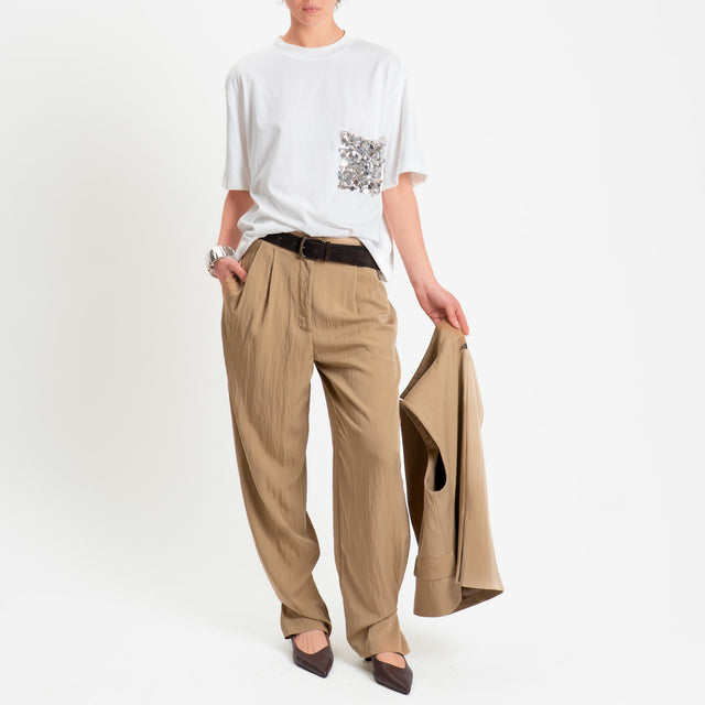 Dixie-Pantalone balloon con pinces - miele