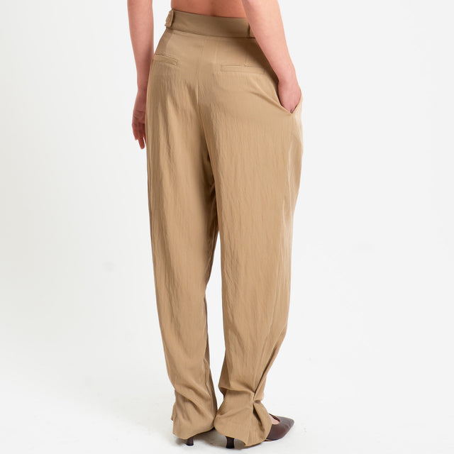 Dixie-Pantalone balloon con pinces - miele