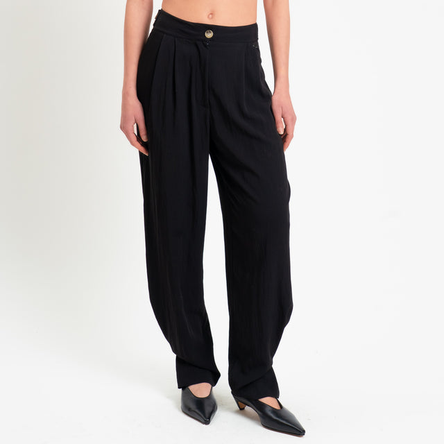 Dixie-Pantalone balloon con pinces - nero