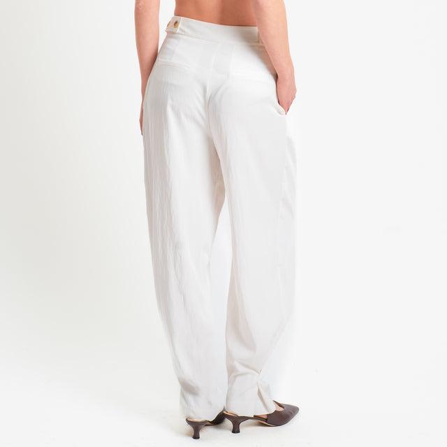 Dixie-Pantalone balloon con pinces - panna
