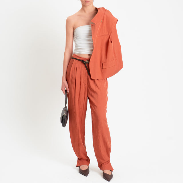 Dixie-Pantalone balloon con pinces - ruggine