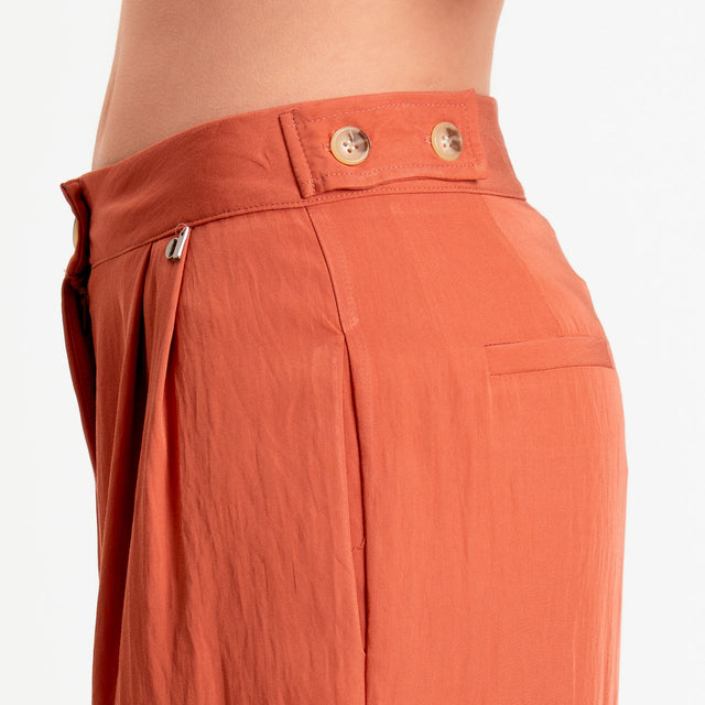 Dixie-Pantalone balloon con pinces - ruggine