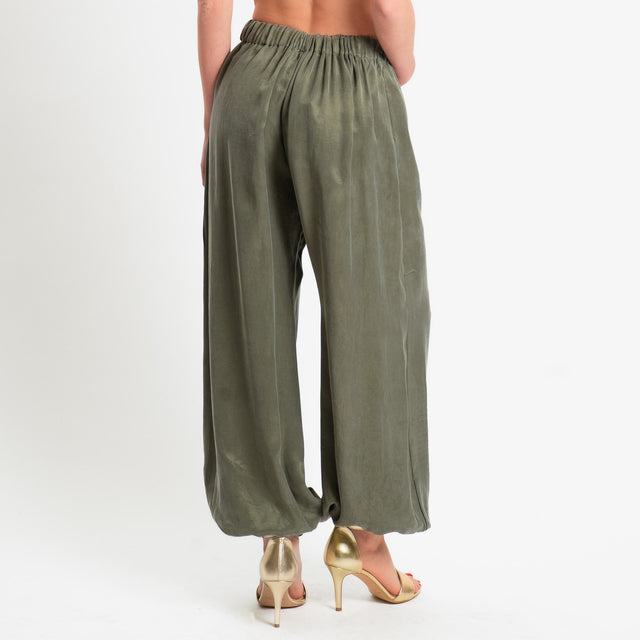 Dixie-Pantalone con elastico in Cupro Manopesca - militare