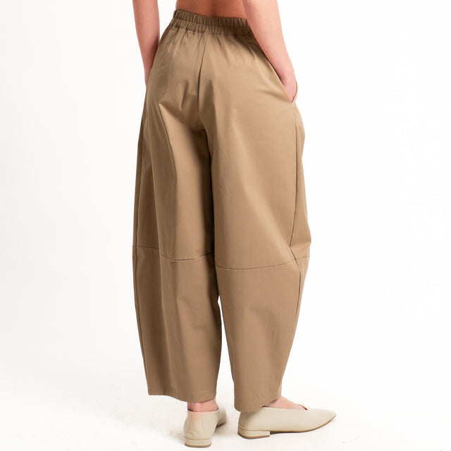 Dixie-Pantalone balloon elastico dietro - biscotto
