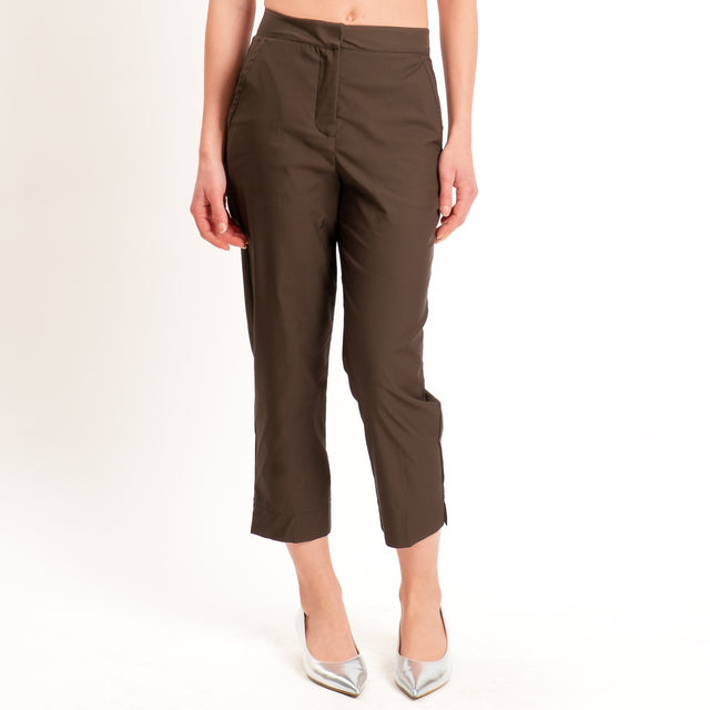 Dixie-Pantalone cotone straight fit - moro