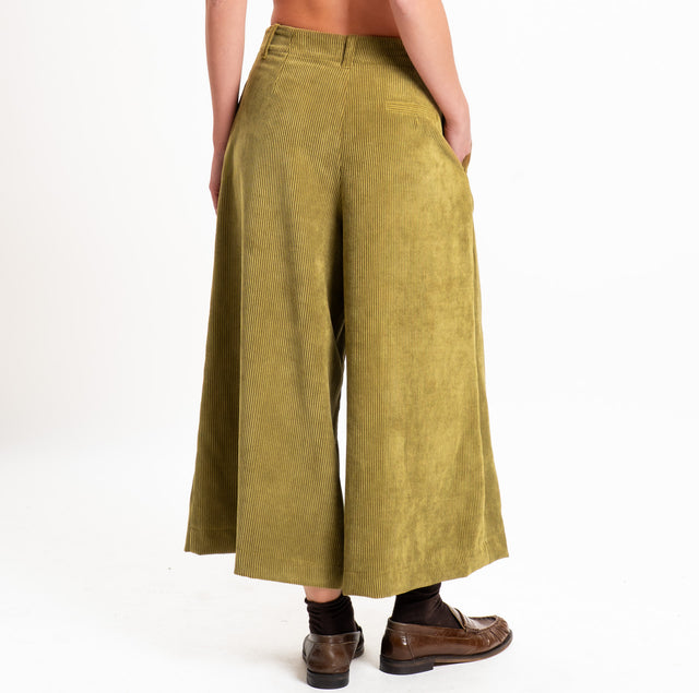 Dixie-Pantalone velluto 500 righe cropped - olio