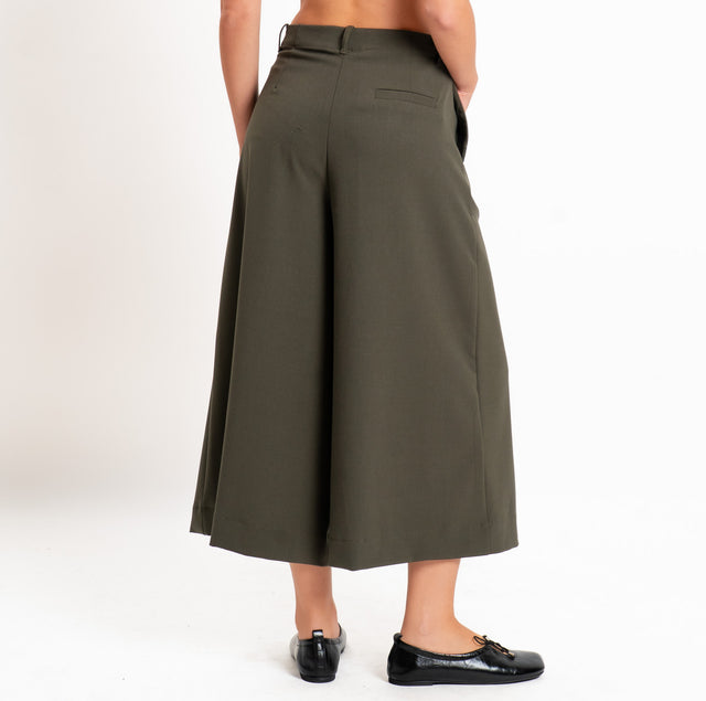 Dixie-Pantalone cropped - militare
