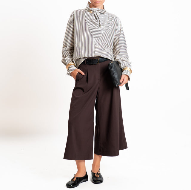 Dixie-Pantalone cropped - moro