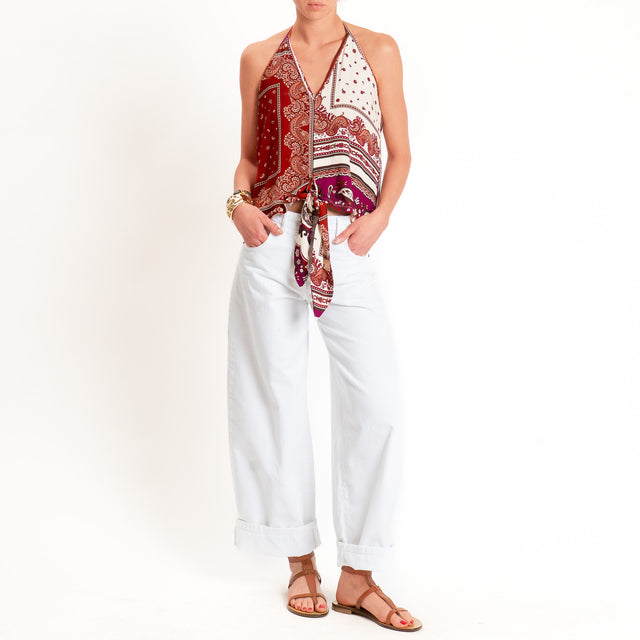 Dixie-Top fantasia bandana - burro/magenta/moro