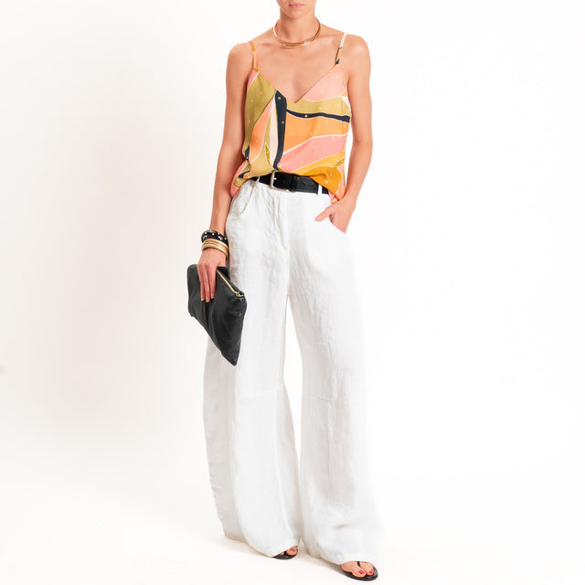 Dixie-Top con bretelle regolabili fantasia - orange/salvia/ocra