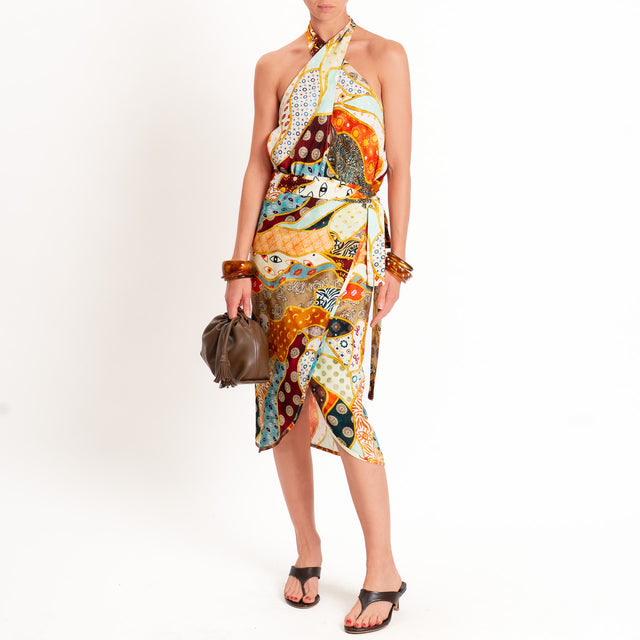 Dixie-Top incrociato fantasia - multicolor