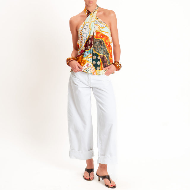 Dixie-Top incrociato fantasia - multicolor