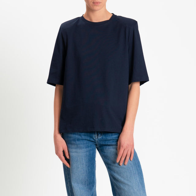 Dixie-T-shirt mezza manica con spalline - blu