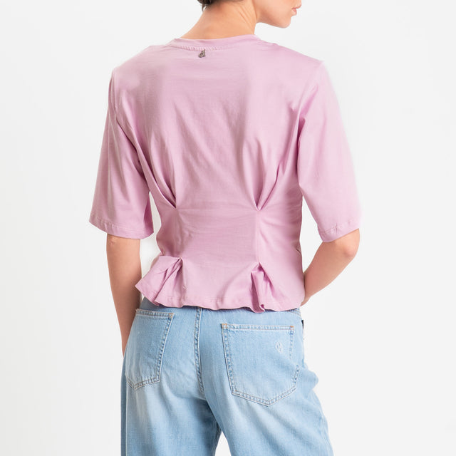 Dixie-T-shirt spalline con riprese davanti - glicine