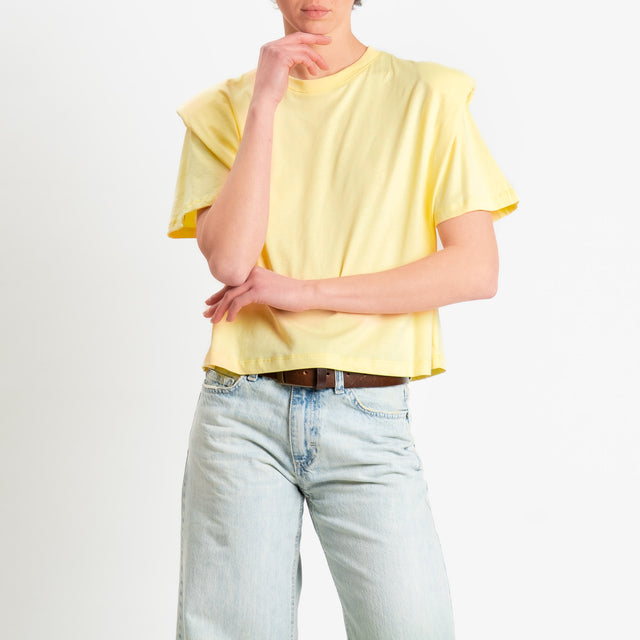 Dixie-T-shirt con spalline - giallo
