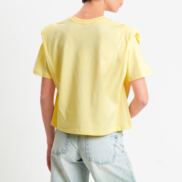 Dixie-T-shirt con spalline - giallo
