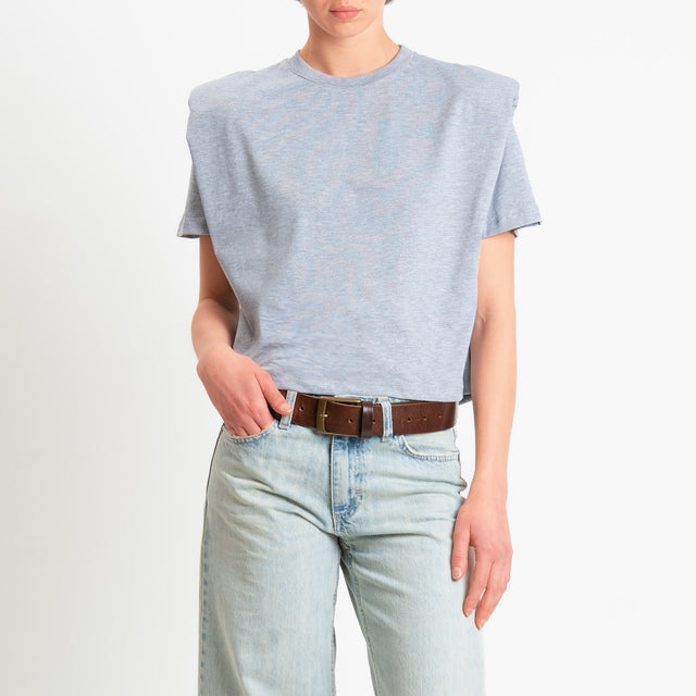 Dixie-T-shirt con spalline - grigio