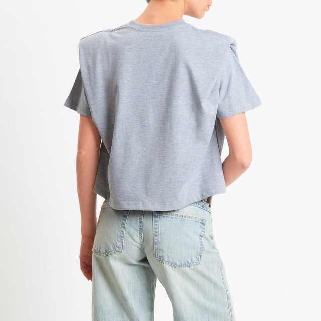 Dixie-T-shirt con spalline - grigio