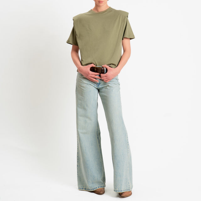 Dixie-T-shirt con spalline - militare