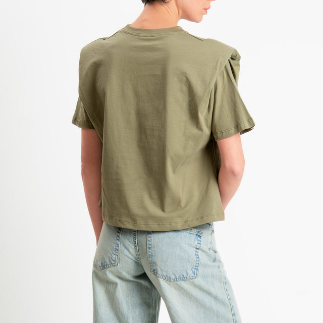Dixie-T-shirt con spalline - militare