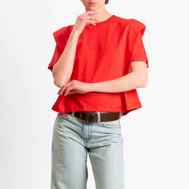 Dixie-T-shirt con spalline - rosso