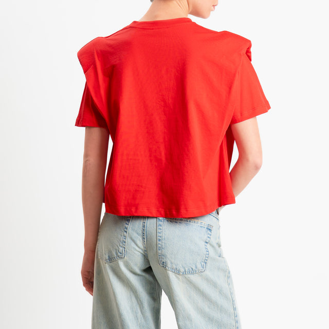 Dixie-T-shirt con spalline - rosso