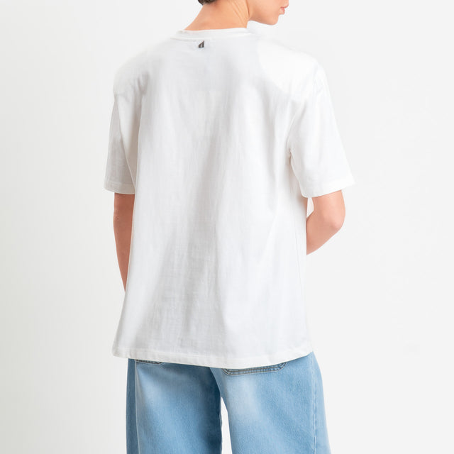 Dixie-T-shirt con spalline - panna