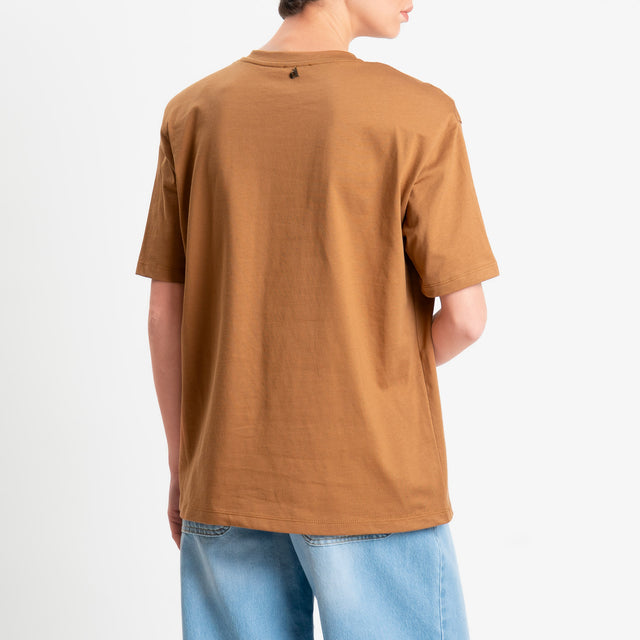 Dixie-T-shirt con spalline - tabacco