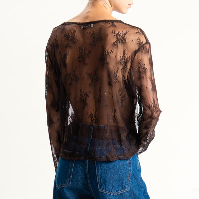 Dixie-Blusa in pizzo - moro