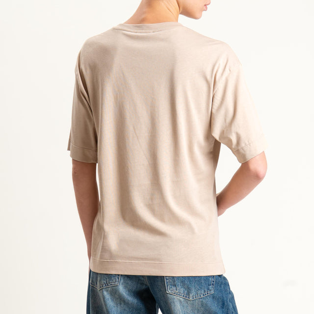 Dixie-T-shirt "I LOVE ROCK N'ROLL" - beige