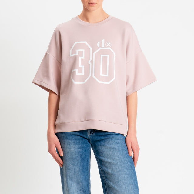 Dixie-T-shirt in felpa stampa n.30 - rosa