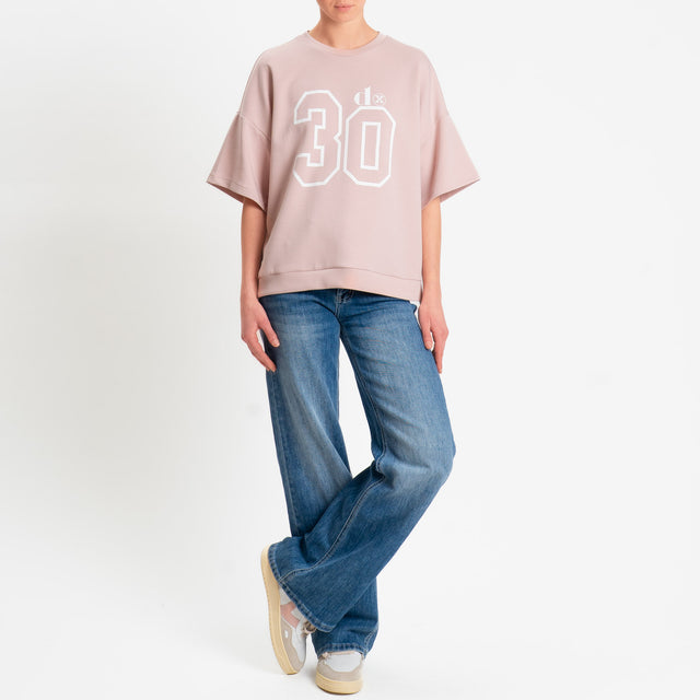 Dixie-T-shirt in felpa stampa n.30 - rosa
