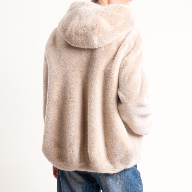 Dixie- Ecopelliccia con cappuccio - cacha