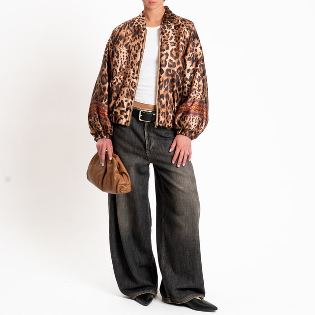 Dixie-Bomber fantasia animalier - beige/moro/nero
