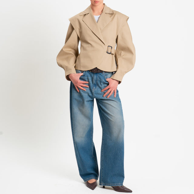 Dixie-Giacca spalline con riprese - beige