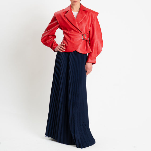 Dixie-Giacca similpelle manica ampia - rosso