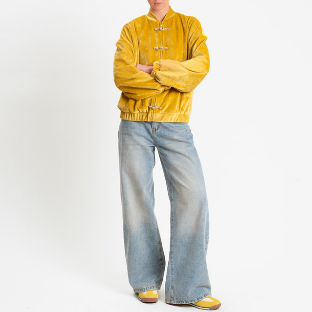 Dixie-Bomber mandarin in ciniglia - giallo