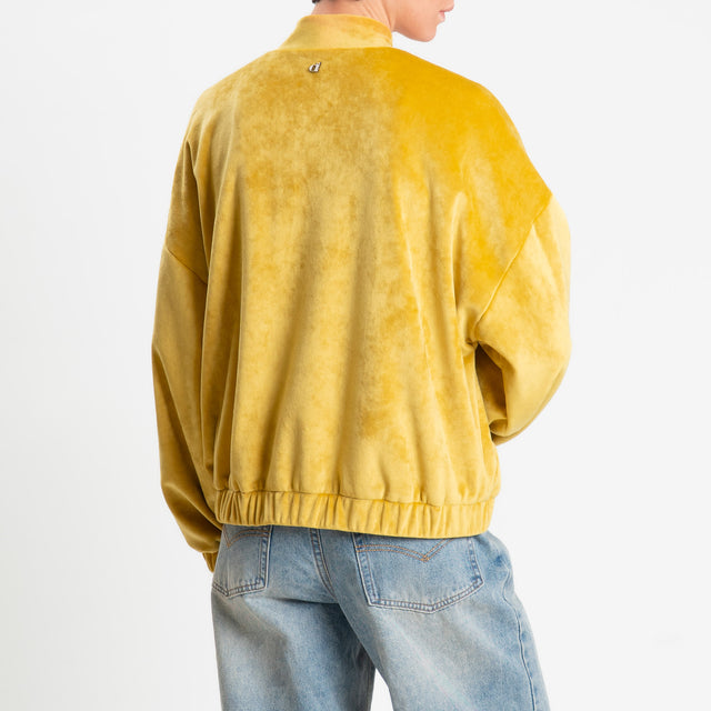 Dixie-Bomber mandarin in ciniglia - giallo