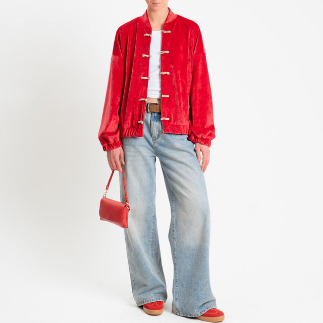 Dixie-Bomber mandarin in ciniglia - rosso