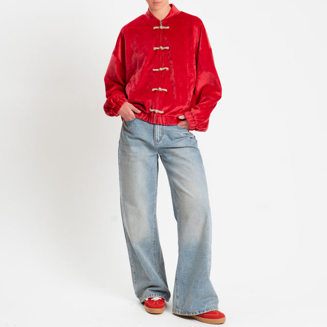 Dixie-Bomber mandarin in ciniglia - rosso